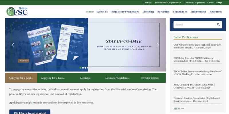 伯利兹 IFSC监管详细查询指南｜如何在 IFSC 官网验证金融服务牌照
