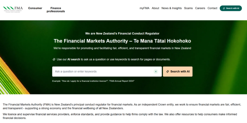 新西兰 FMA 监管机构查询方法｜如何核实金融机构授权与监管信息