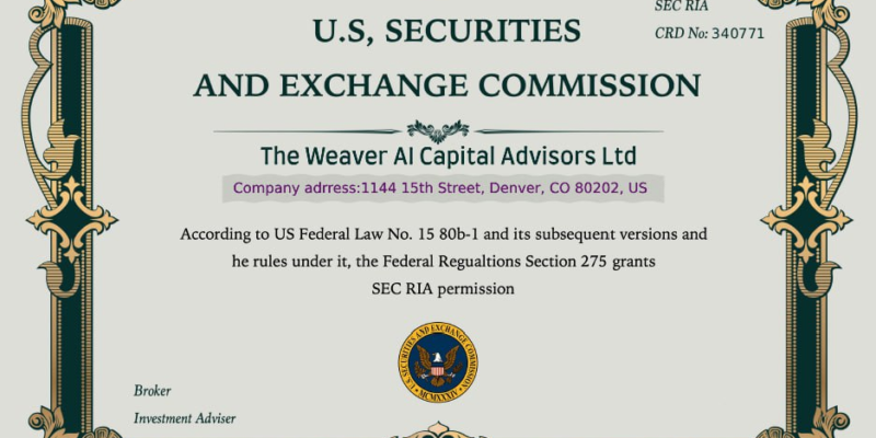 The Weaver AI Capital Advisors Ltd（Form ADV美国 SEC 投资顾问披露案例）
