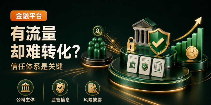 为什么金融平台有流量却没有转化？问题可能不是推广，而是信任体系不完整