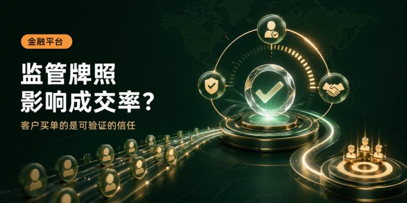 监管牌照为什么会影响金融平台成交率？客户真正买单的是“可验证的信任”