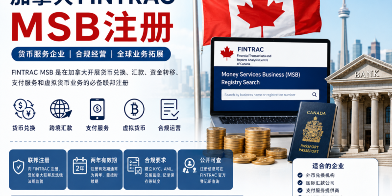加拿大FINTRAC MSB注册需要多少钱？申请条件、费用与办理流程