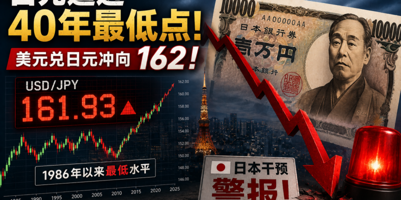 日元逼近40年最低点：美元兑日元冲向162，日本会再次出手干预吗？