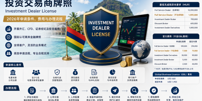 毛里求斯FSC外汇牌照需要多少钱？申请条件、费用与办理流程